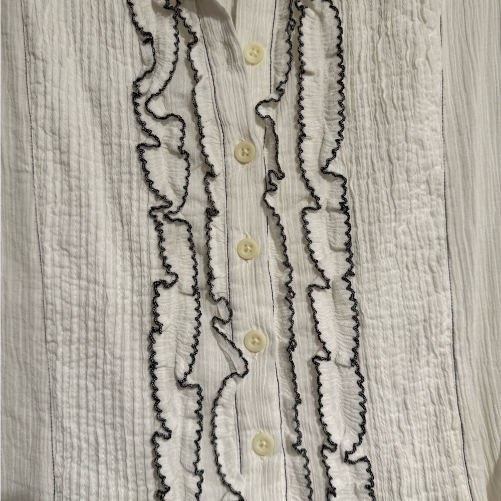 Free People Ruffled Blouse - Picture 2 of 5